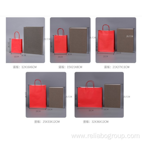 Customized take away tote fashion kraft paper bag